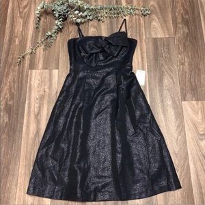 New Gal Meets Glam Navy Metallic A Line Dress